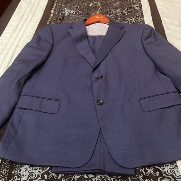 Tommy Hilfiger 3 Piece Navy Suit Jacket, very nice 44S PANTS 36/30 - Picture 2 of 10